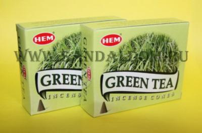 185GrT - БЛАГОВОНИЯ конусы HEM cones Green Tea зелёный чай
