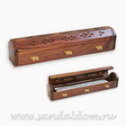 Благовония Sarathi Wooden Box WHITE ROSE  (20 палочек в пенале)