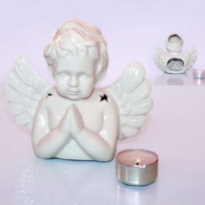 Аромалампа  Белый Ангел 10см керамика глазурь Китай