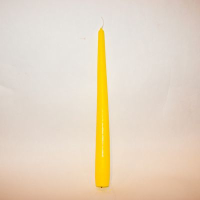 Желтая античная свеча, высота 250мм