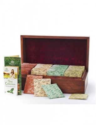 Чай Базиликовый в подарочной деревянной коробке Super Delux Wooden Gift Box - Large