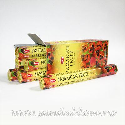 Купить 186JF - Благовония HEM Hexa JAMAICAN FRUIT ямайский фрукт (аки, блигия). Интернет-магазин
