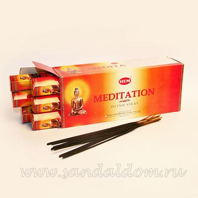 Купить 186Me - Благовония HEM Hexa MEDITATION аромапалочки Медитация (синонимы: внутреннее созерцание, мистический транс). Интернет-магазин