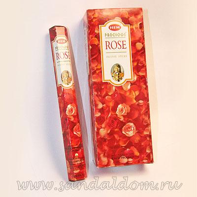 Купить 186PRR - Благовония HEM Hexa Prec.ROSE аромапалочки Любимая роза (аромат чайной розы). Интернет-магазин