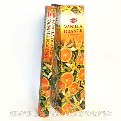 Купить 187VAO - Благовония HEM LONG HEXA VANILL ORANGE аромапалочки Ваниль с апельсином. Интернет-магазин