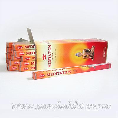 Купить 189Me - Благовония HEM sq Meditation аромапалочки Медитация (синонимы: внутреннее созерцание, мистический транс). Интернет-магазин