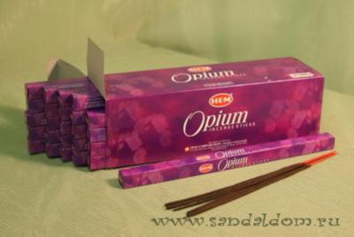 Купить 189Op - Благовония HEM sq Opium аромапалочки Опиум (см. также opium poppy - мак снотворный). Интернет-магазин