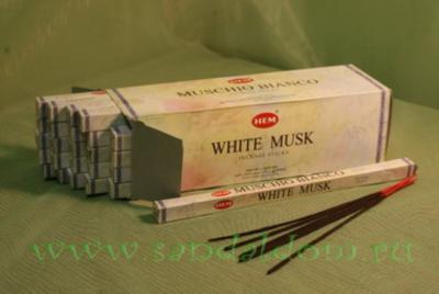 Купить 189WM - Благовония HEM sq White Musk аромапалочки Белый муск. Интернет-магазин