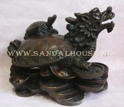 Дракон-черепаха 2204-1MR  облегченный металл бронза