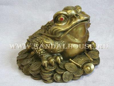 Жаба богатства 2230-1L на деньгах (облегченный металл) бронза