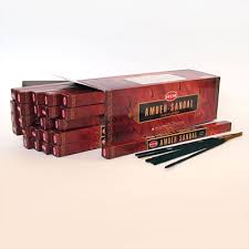 Купить 189AS - Благовония HEM sq Amber-Sandal  аромапалочки Амбер - Сандал. Интернет-магазин