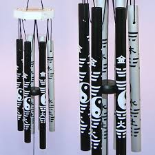 Музыка Ветра с Инь-Ян и триграммами, 6 трубок, h трубки 14-16 см.