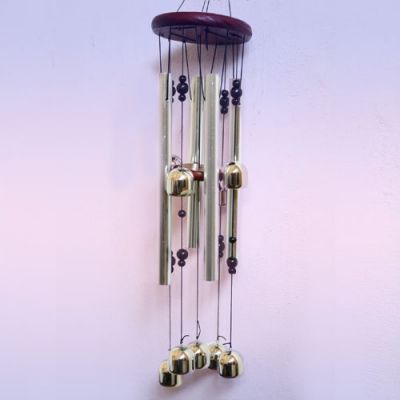 Музыка Ветра с колокольчиками,  4 трубки, h трубки - 21 см., d платформы - 10 см.