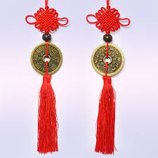 Подвеска Узел Удачи и Монета Ба-Гуа, 30 см.