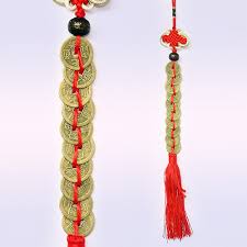 Подвеска Узел Удачи и цепь Десять Монет с кисточкой, 42 см.