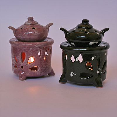 Аромалампа керамическая Кастрюлька на круглом камине h=12см