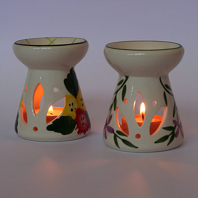 Аромалампа керамическая Цветы h=9см