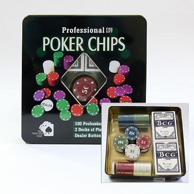 Покерный набор A315 в жестяной коробке 20*20*5см