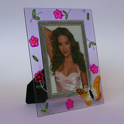 Фоторамка A40 сиреневая Бабочки 23 X 18см