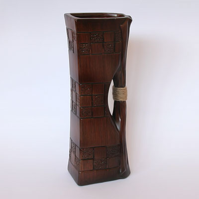 Ваза A458 керамика с рисунком КИРПИЧА h=35sm