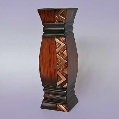 Ваза A462-1 керамика с золотистым боковым рисунком h=30sm