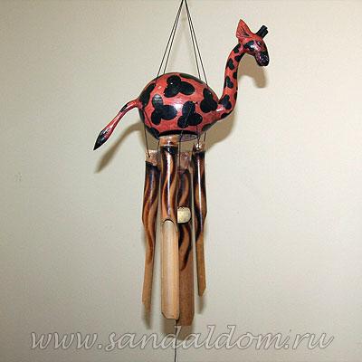 Музыка ветра, бамбук  жираф h-85cm Индонезия