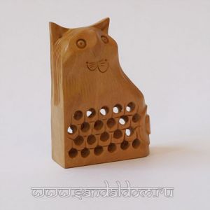 C4382-3 Wooden Cat U/Cut Flat 3"