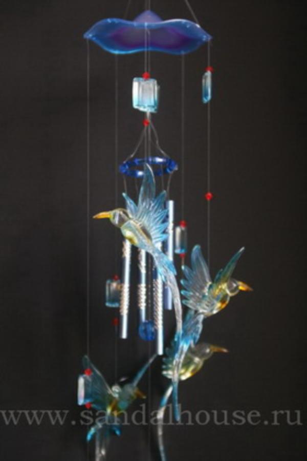 Музыка ветра  ПВ-plastic 4 трубочки+попугаи