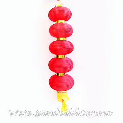 Китайский фонарик 5 в 1 красный  95см