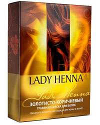 Травяная краска для волос Леди Хенна - Золотисто-коричневая