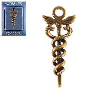 Амулет Жезл Гермеса (Меркурия), дающий здоровье и достаток, Амулет "THE CULT!" №55 "Кадуцей", Купить в интернет-магазине, Санкт-Петербург
