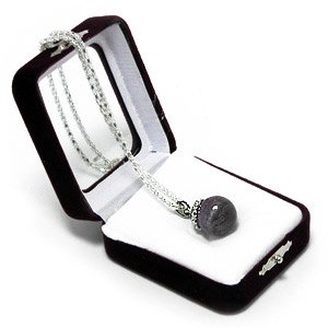 Аромакулон "Фантазия", камень - аметист, на цепочке, в подарочной упаковке, 6х5 см