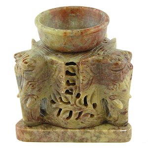 Аромалампа "Слоны", 9 см, мыльный камень ― Сандаловый Дом СПб - Интернет-магазин