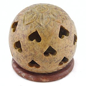 Подсвечник для чайной свечи "Шар", 6 см, камень ― Сандаловый Дом СПб - Интернет-магазин