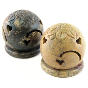 Подсвечник для чайной свечи "Метаморфозы", мыльный камень, 6 см, 2 цвета ― Сандаловый Дом СПб - Интернет-магазин