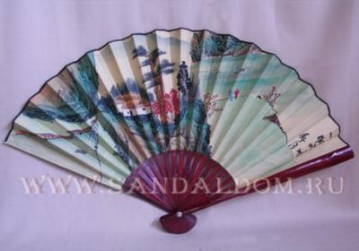 Опахало 20" пейзаж 