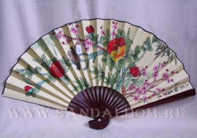 Опахало 20" 2 птички 