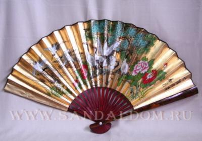 Опахало 20"Gold 9 аистов 