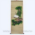 Панно на рисовой соломке 50x150sm ДВА АИСТА