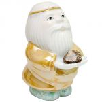 Дед-оберег с камнем - яшма леопард, фарфоровый, 10 см