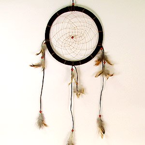 Ловушка снов с перьями, два цвета, d 22 см.