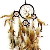 Ловушка для сна с перьями, четыре круга. d 13 см.,5 см.