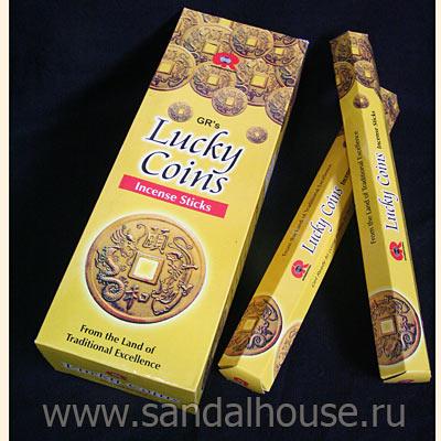 137LUC - Благовония G.R.HEXA LUCKY COINS  аромапалочки  Монеты удачи