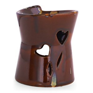 Аромалампа "Сердца", тёмно-коричневый, 8х9 см ― Сандаловый Дом СПб - Интернет-магазин