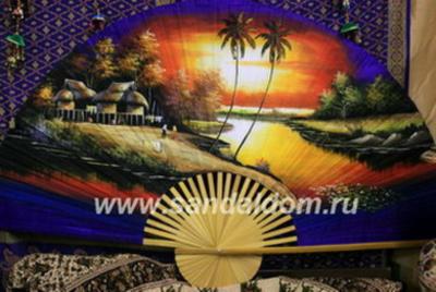 Опахало Тайское 50 " Птицы+др