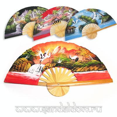 Опахало-веер Тайское 10" ~26см Птицы