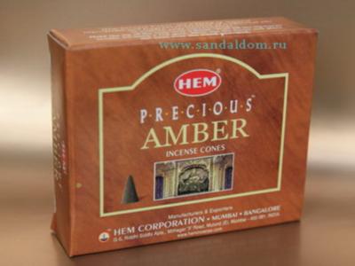 185PAm - БЛАГОВОНИЯ конусы HEM cones Precious Amber Любимый Амбер
