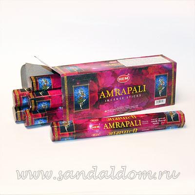 Купить 186AMR - Благовония HEM Hexa AMRAPALI амрапали (роза). Интернет-магазин
