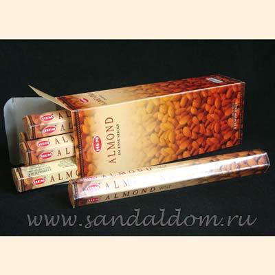 Купить 186Al - Благовония HEM Hexa ALMOND аромапалочки - миндаль. Интернет-магазин