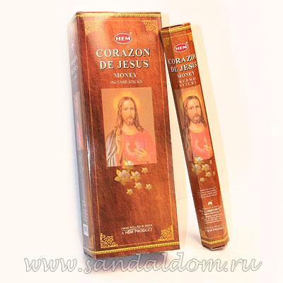 Купить 186CJ - Благовония HEM Hexa CORAZON DE JESUS аромапалочки Сердце Иисуса. Интернет-магазин